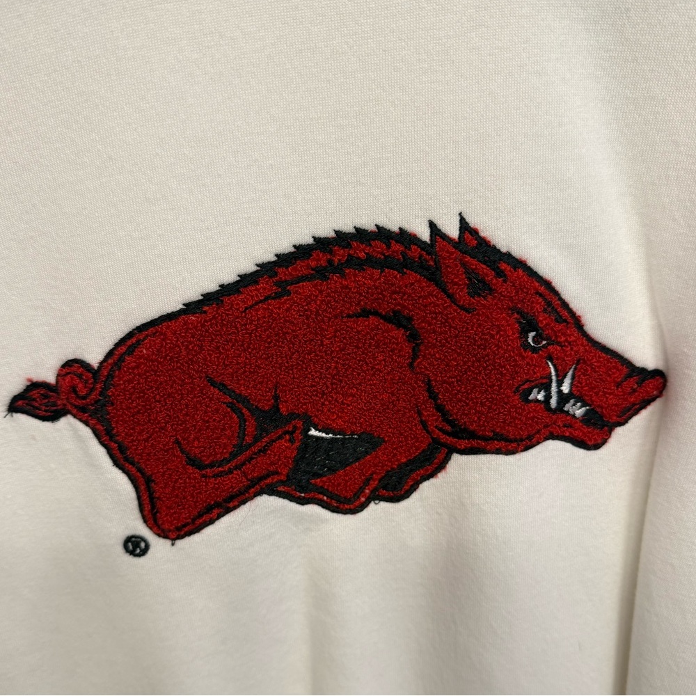 Arkansas Razorback White Sweater - Picture 3 of 5